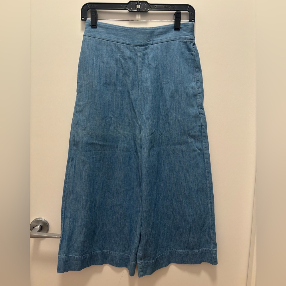 Madewell Light Blue Denim Wide Leg Pants